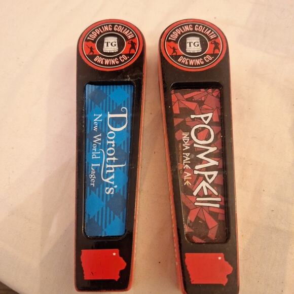 2 Toppling Goliath Brewing Co. POMPEII & Dorothys Beer Tap Bar Pub Handle - Picture 1 of 5